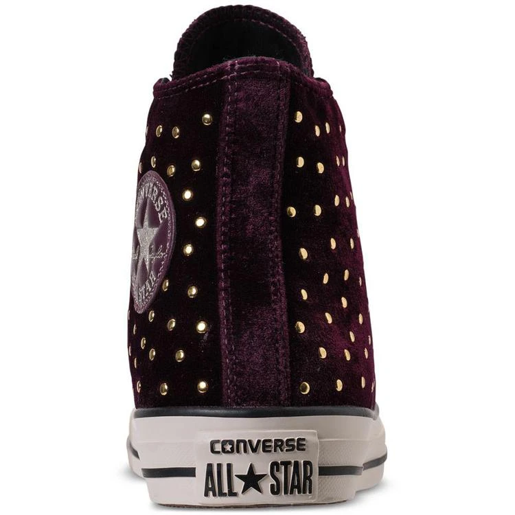 商品Converse|Women's Chuck Taylor Hi Velvet Stud Casual Sneakers from Finish Line,价格¥371,第5张图片详细描述