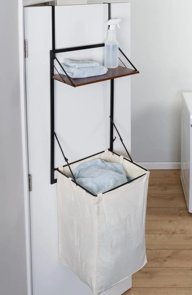 Wall Mounted Hanging Shelf and Laundry Bag 商品