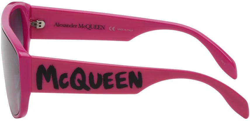 商品Alexander McQueen|Pink Graffiti Mask Sunglasses,价格¥1352,第3张图片详细描述