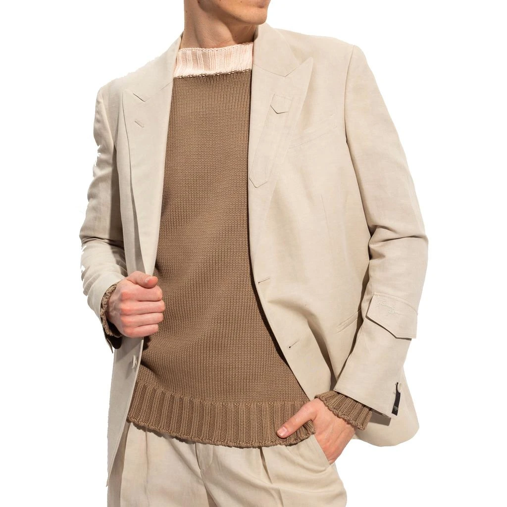 商品Fendi|Fendi Cotton And Linen Blazer,价格¥10205,第2张图片详细描述