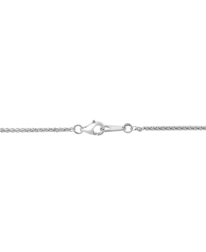 商品Effy|EFFY® Cultured Freshwater Pearl (8mm) & Diamond (1/20 ct. t.w.) Crisscross 18" Pendant Necklace in Sterling Silver,价格¥4321,第4张图片详细描述