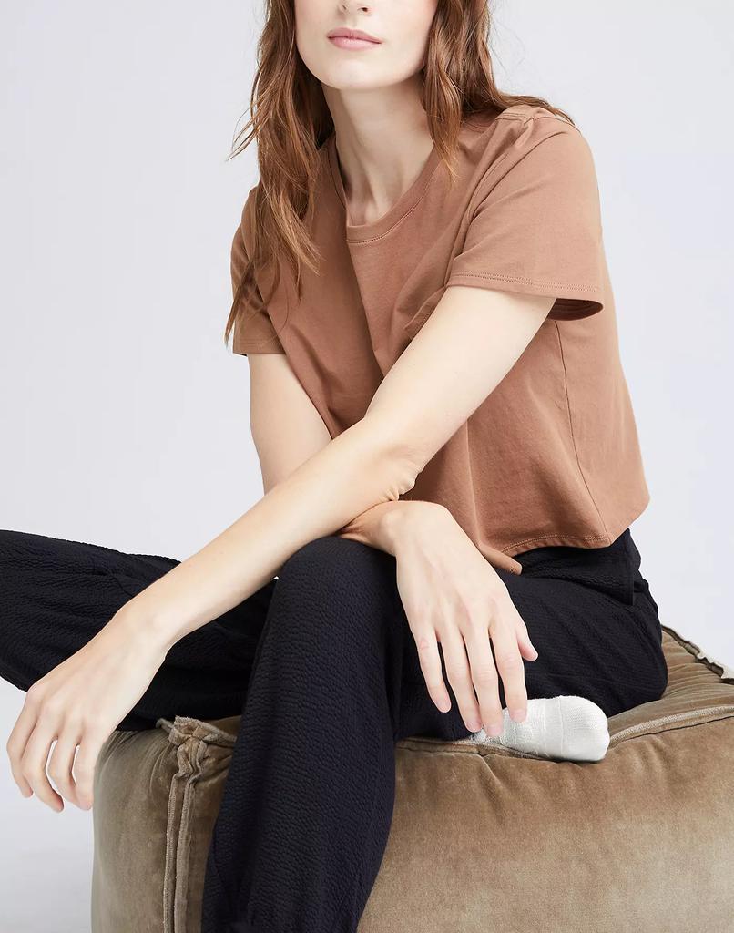 商品Madewell|Richer Poorer Pima Boxy Crop Tee,价格¥287,第7张图片详细描述