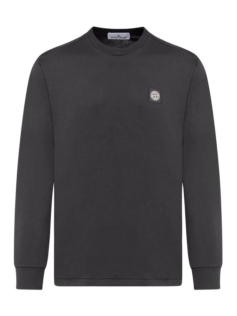 商品Stone Island|Stone Island Logo Patch Long Sleeved T-Shirt,价格¥1036,第1张图片