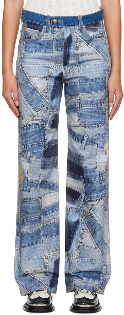 商品ANDERSSON BELL|Blue Patchwork Jeans,价格¥774,第1张图片