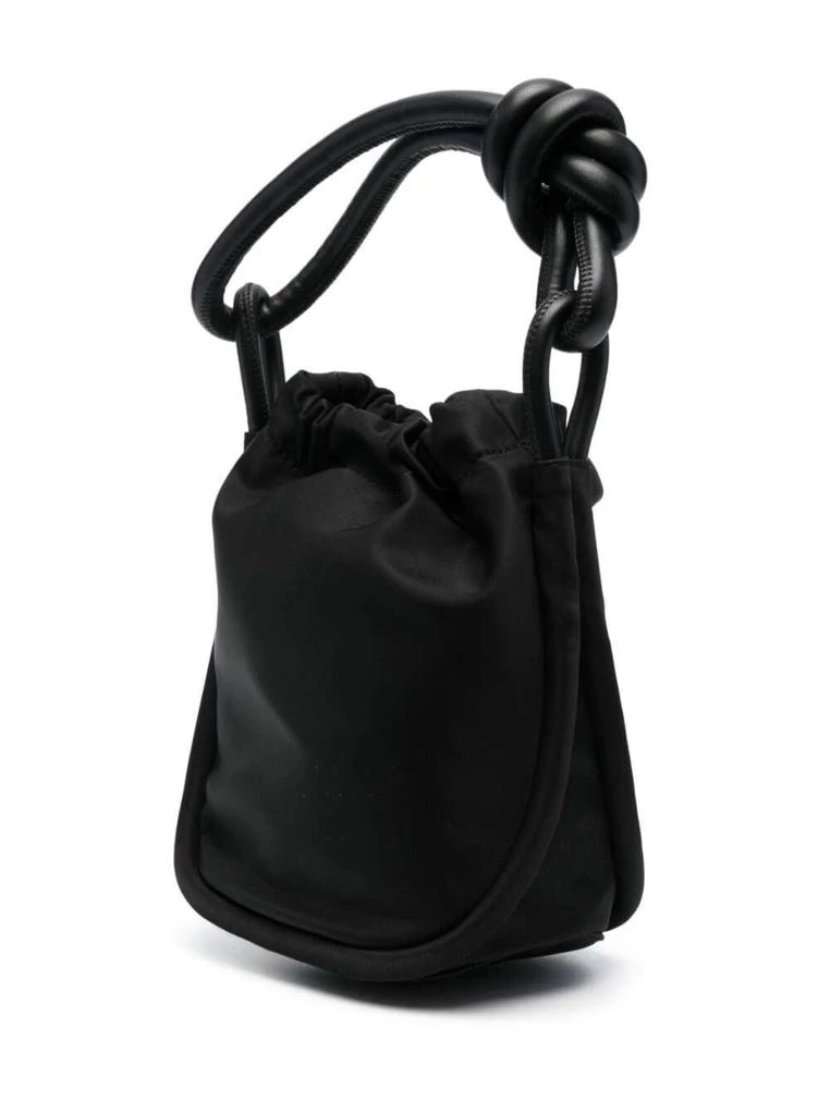 商品Ganni|small Knot Black Bucket Bag With Logo Detail In Recycled Nylon Woman,价格¥1475,第2张图片详细描述