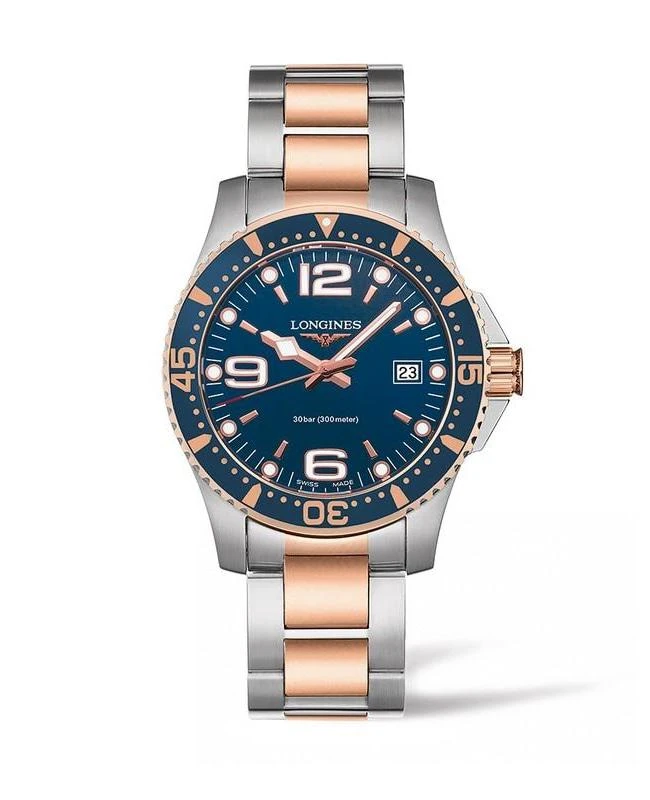 商品Longines|Longines HydroConquest Quartz 41mm Blue Dial Diving Watch Men's Watch L3.740.3.98.7,价格¥7557,第1张图片