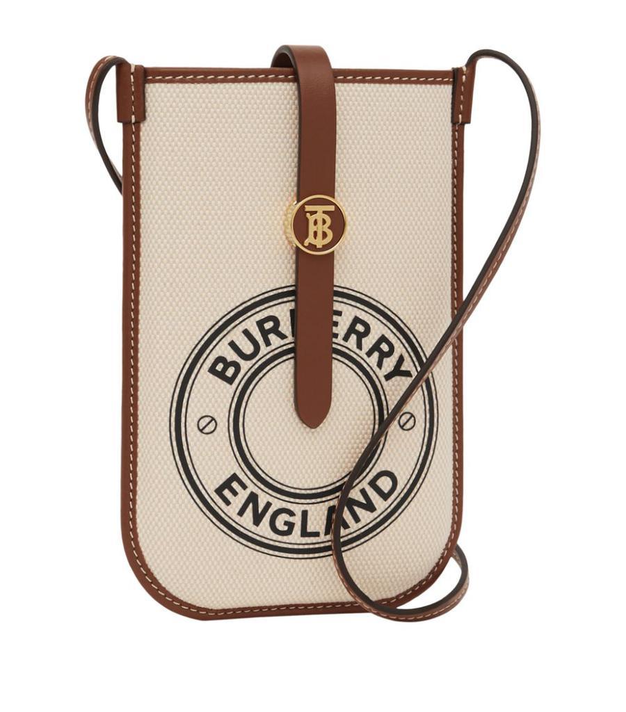 商品Burberry|Canvas Logo Cross-Body Phone Case,价格¥3655,第4张图片详细描述