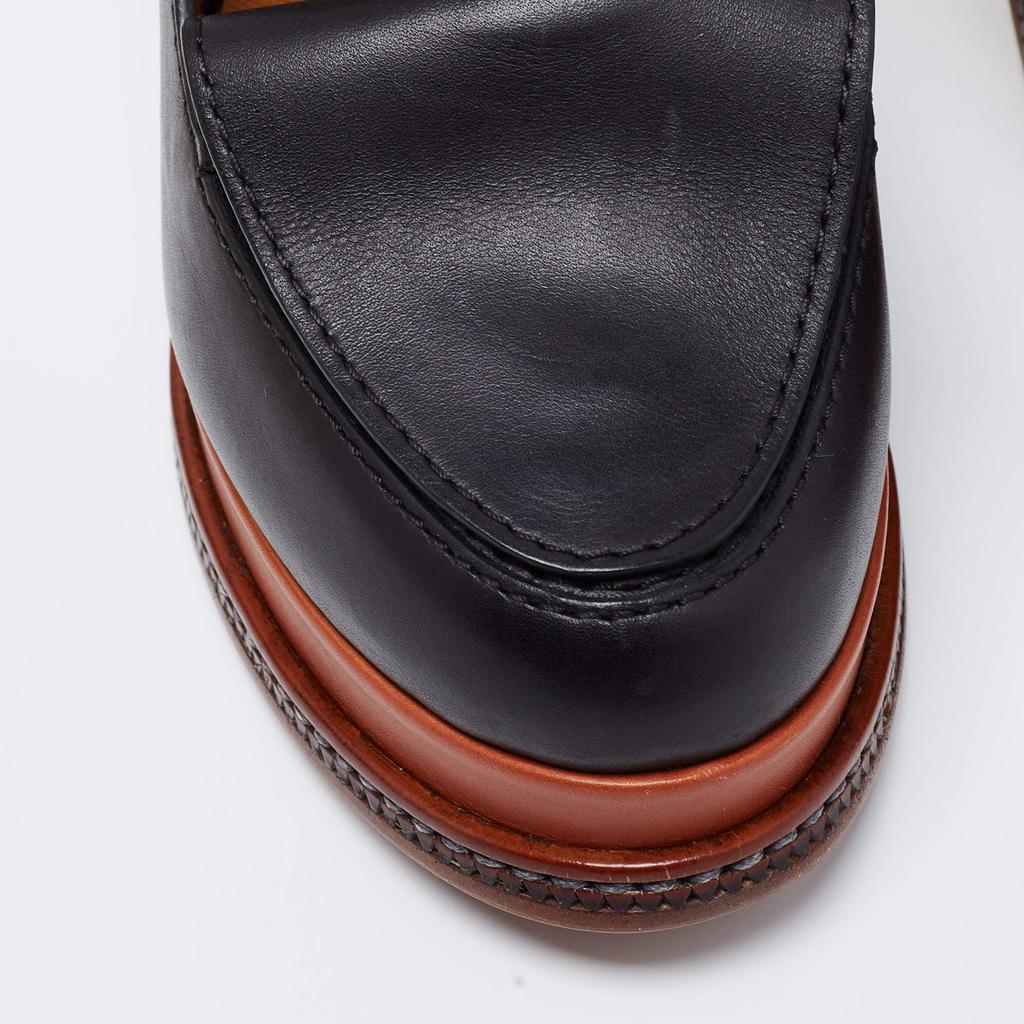 Fendi Black Leather Ice Heel Loafer Pumps Size 36商品第7张图片规格展示