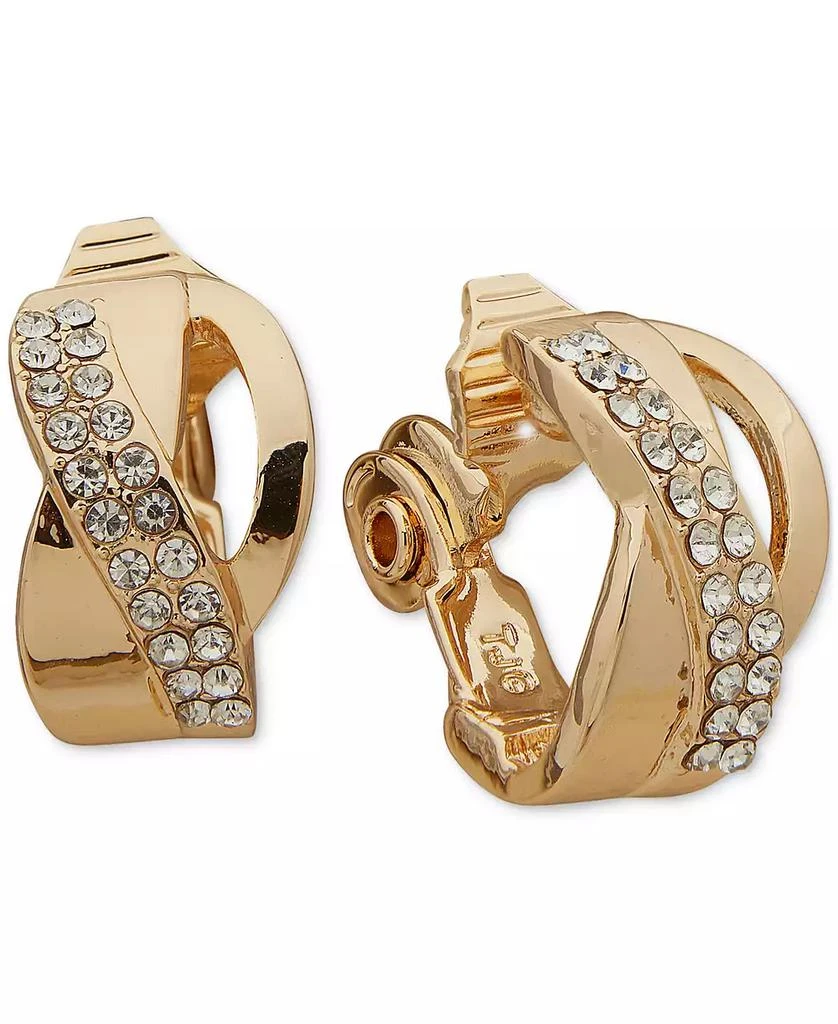 商品Anne Klein|Gold-Tone Crystal Twisted Stud Clip On Earrings,价格¥79,第1张图片