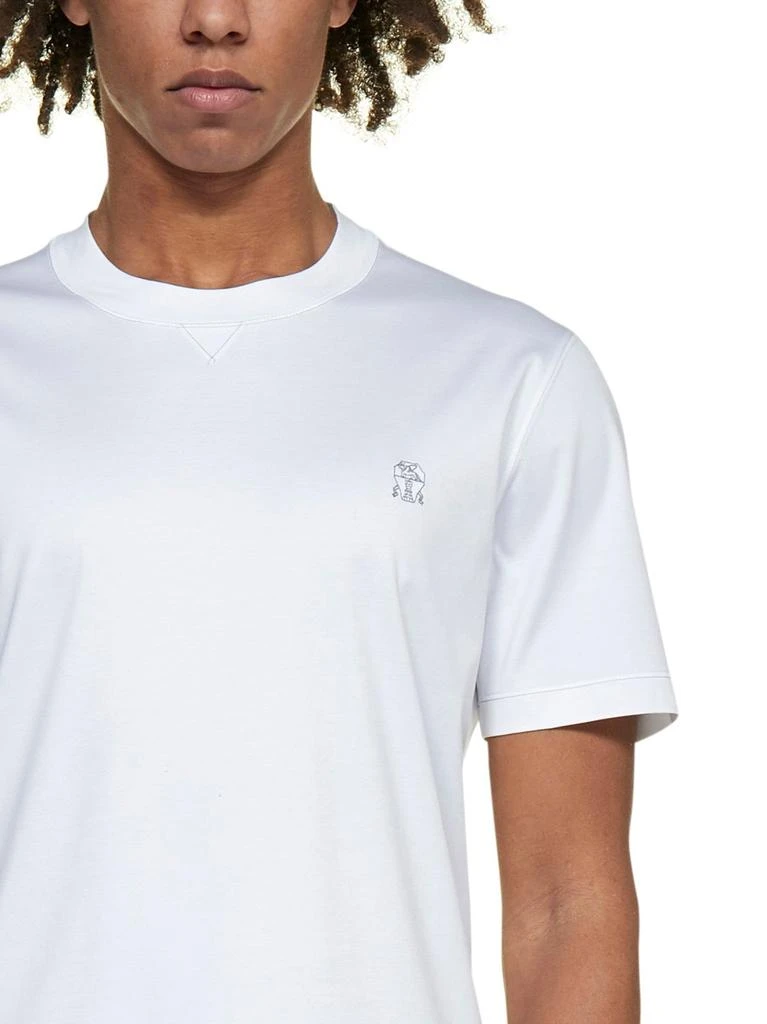 商品Brunello Cucinelli|Brunello Cucinelli Logo Embroidered Crewneck T-Shirt,价格¥2124-¥2548,第5张图片详细描述