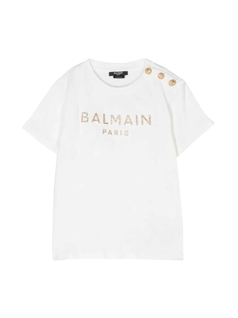 商品Balmain|Balmain White T-shirt Girl,价格¥2202,第1张图片