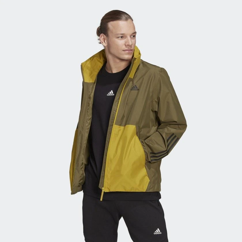 商品Adidas|Men's adidas BSC 3-Stripes RAIN.RDY Jacket,价格¥401,第2张图片详细描述