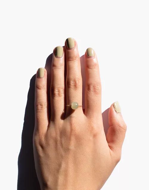 Seree Libra Skinny Jade Chain Ring商品第2张图片规格展示