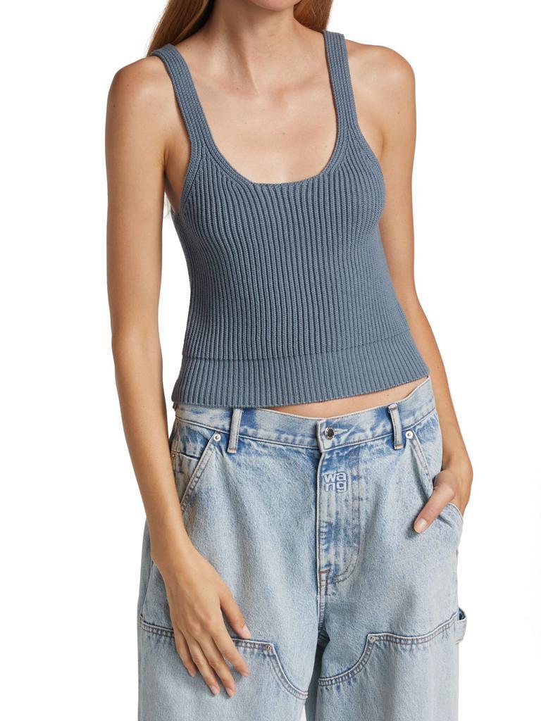 商品Alexander Wang|Rib-Knit Cropped Tank Top,价格¥873,第1张图片