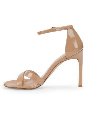 商品Stuart Weitzman|Nudist Song Patent Leather Stiletto Sandals,价格¥1026,第4张图片详细描述