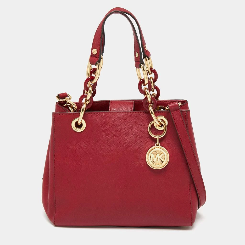 商品[二手商品] Michael Kors|MICHAEL Michael Kors Burgundy Leather Small Cynthia Tote,价格¥818,第1张图片