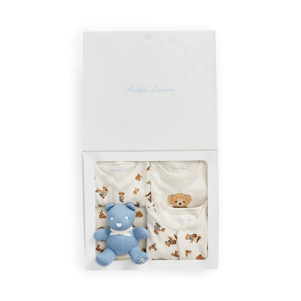 商品Ralph Lauren|Baby Boys Polo Bear Cotton Gift, 5 Piece Set,价格¥1086,第1张图片