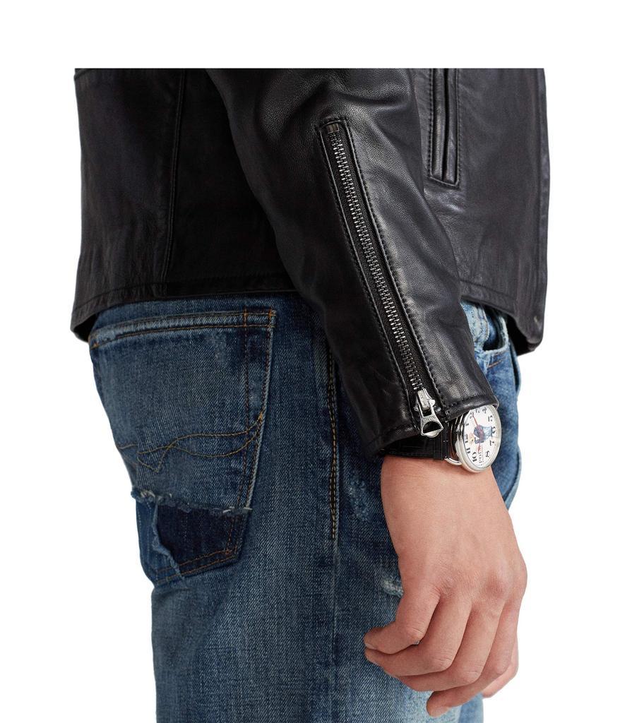 商品Ralph Lauren|Café Racer Leather Jacket,价格¥3864,第5张图片详细描述