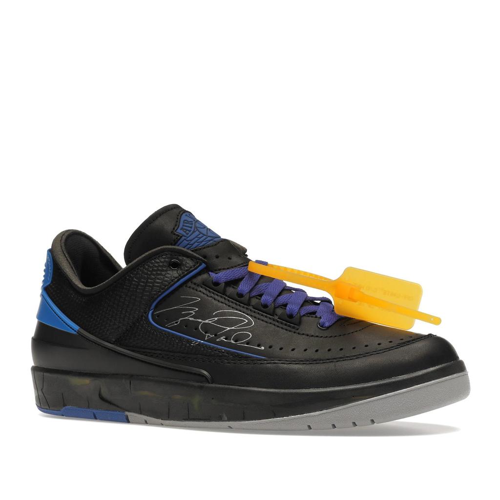 Air Jordan 2 X Off-White Retro Low Black Blue商品第2张图片规格展示