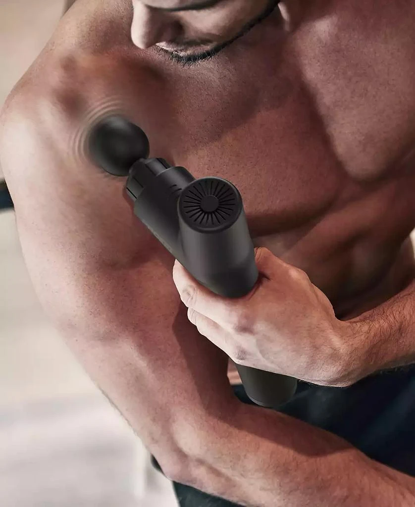 商品Tzumi|PROfit Percussion Muscle Massage Gun, Rechargeable Deep Tissue Full-Body Massager with Multiple Attachments,价格¥564,第3张图片详细描述