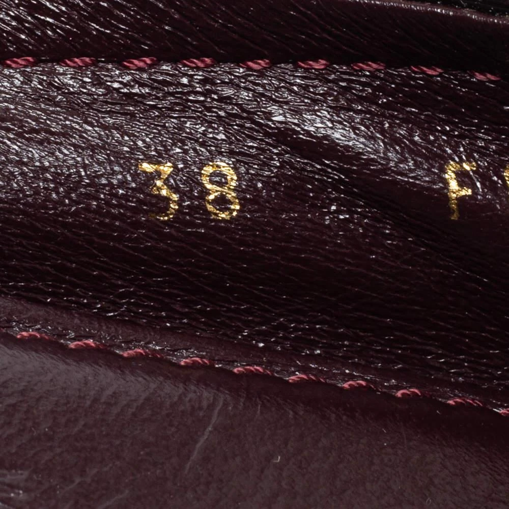 Louis Vuitton Burgundy Patent Leather Oxford Slip On Loafers Size 38 商品