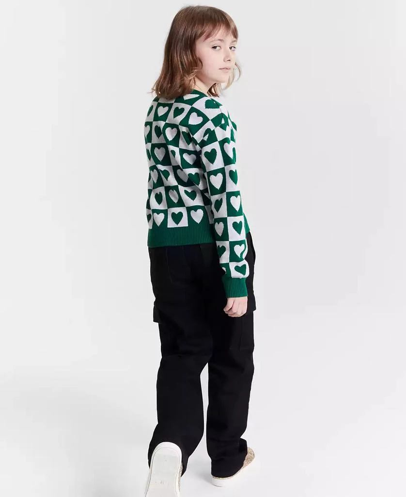 商品Epic Threads|Little & Big Girls Checkerboard Heart Sweater, Created for Macy's,价格¥144,第3张图片详细描述