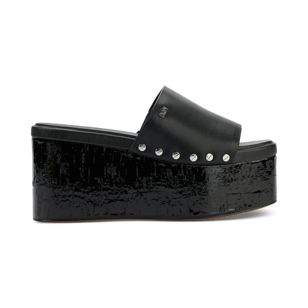 商品DKNY|Alvy Studded Platform Wedge Slide Sandals,价格¥616,第2张图片详细描述