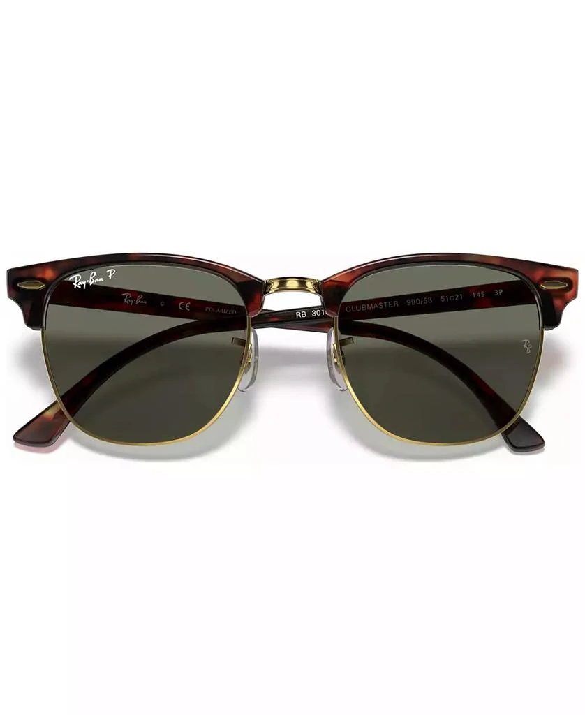 商品Ray-Ban|Unisex Polarized Low Bridge Fit Sunglasses, RB3016F CLUBMASTER CLASSIC 55,价格¥1816,第4张图片详细描述