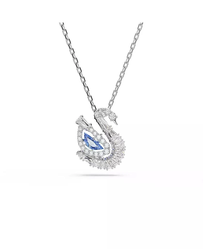 商品Swarovski|Swan Rhodium Plated Pendant Necklace,价格¥1390,第1张图片