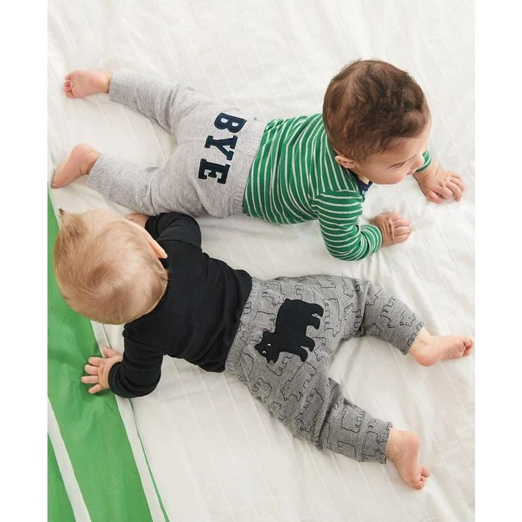 商品Carter's|3-Pc. Cotton Hug Me Bear Bodysuits & Pants Set, Baby Boys,价格¥74,第2张图片详细描述