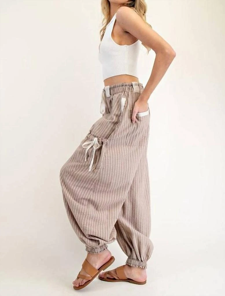商品ee:some|Ee:Some - Emma Striped Drawstring Jogger,价格¥428,第3张图片详细描述