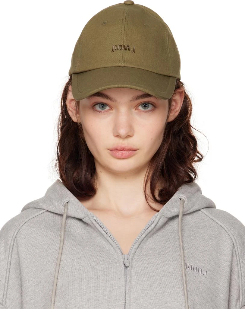商品Juun.J|Khaki Cotton Ball Cap,价格¥372,第1张图片