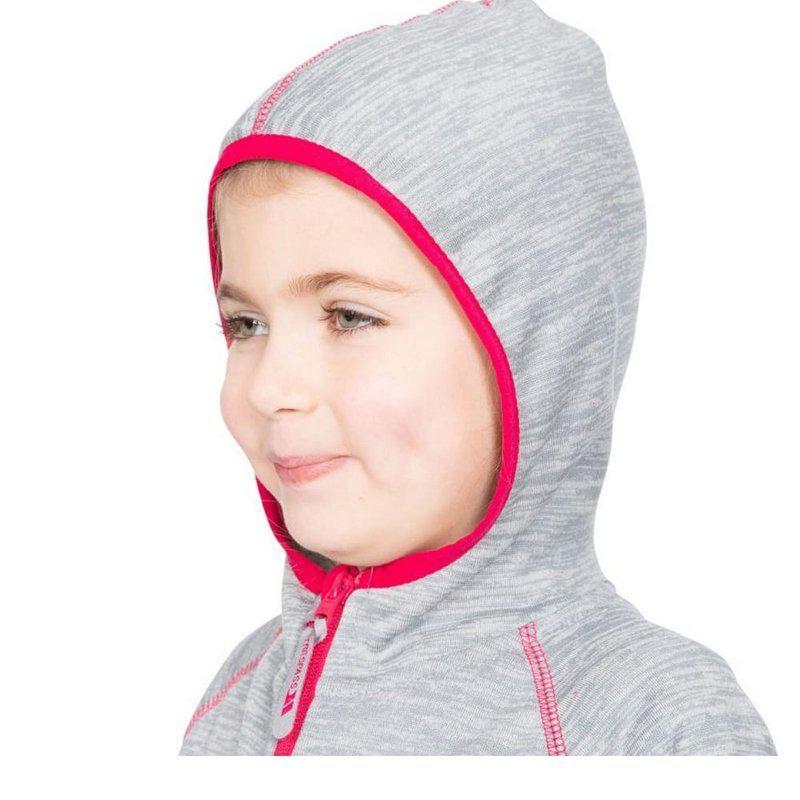 商品Trespass|Trespass Childrens Girls Goodness Full Zip Hooded Fleece Jacket (Platinum Marl),价格¥219-¥231,第2张图片详细描述