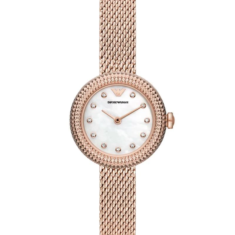 商品[国内直发] Emporio Armani| Rosa玫瑰小圆盘钢带时尚手表石英女士腕表AR11416,价格¥997,第1张图片
