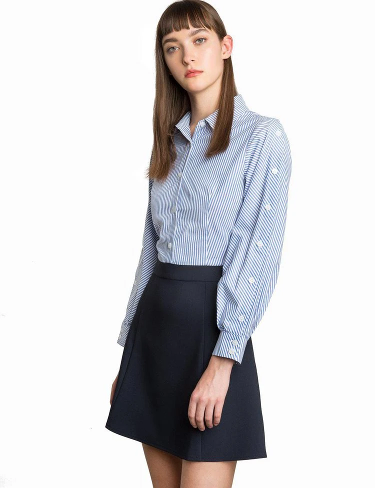 Andy Striped Button Sleeve Dress 商品