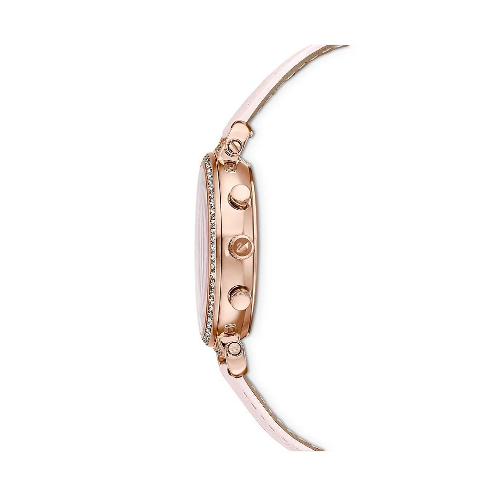 商品Swarovski|Passage Chrono Pink Leather Strap Watch, 9.52 mm,价格¥3615,第4张图片详细描述