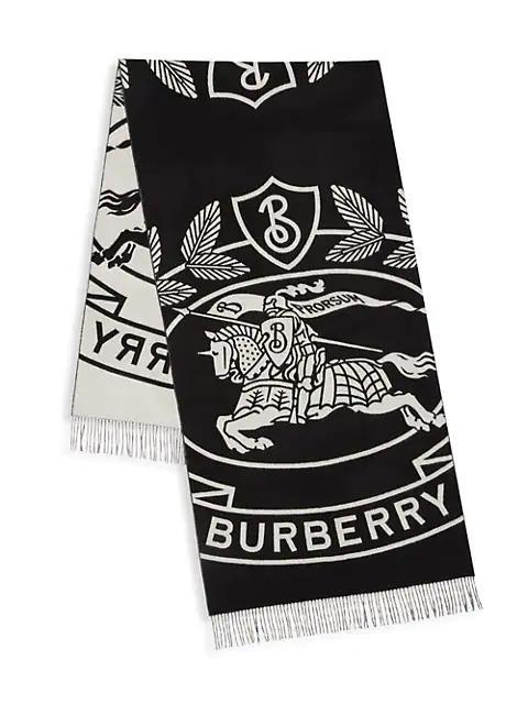 商品Burberry|Large Logo & EKD Cashmere Scarf,价格¥6030,第1张图片