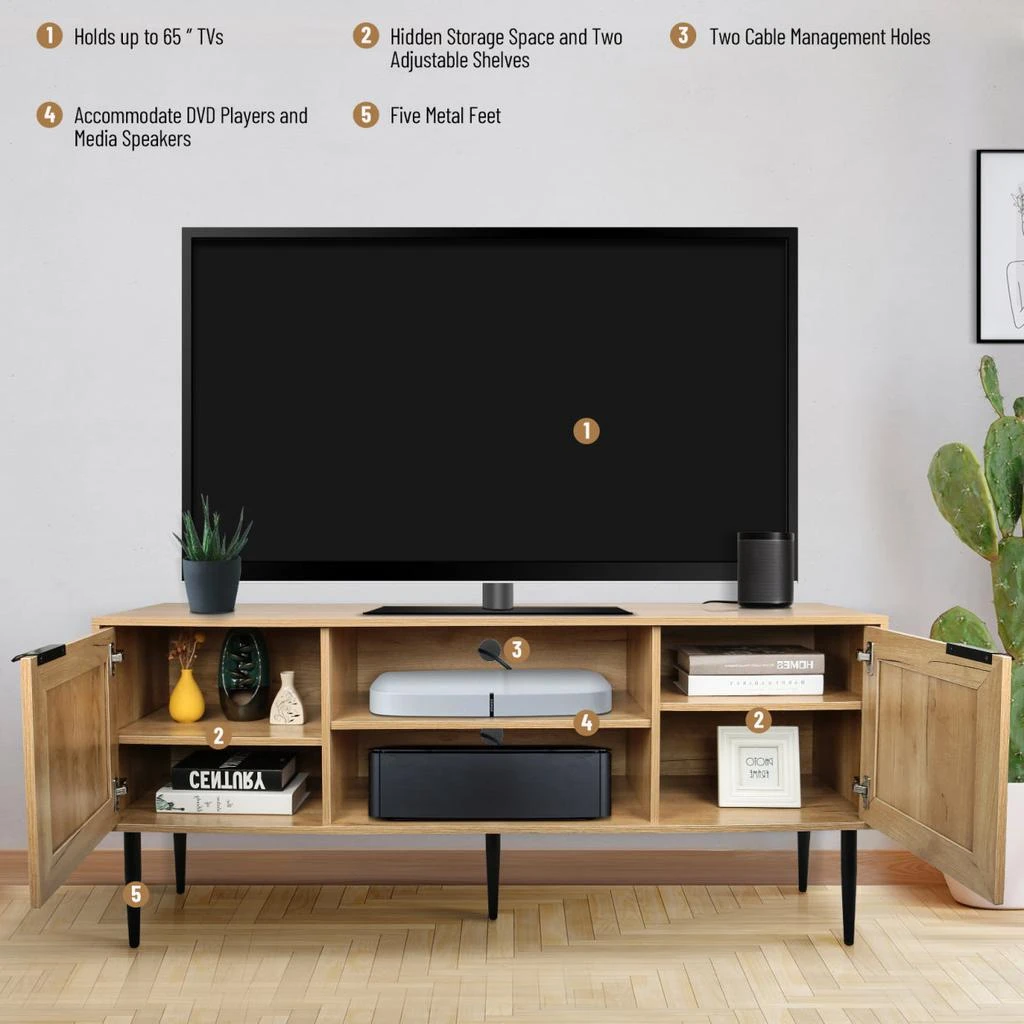 商品Simplie Fun|TV/Entertainment Furniture in Particle Board,价格¥2450,第3张图片详细描述