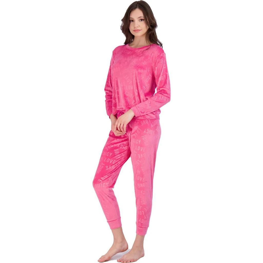 商品Juicy Couture|Juicy Couture Womens 2 Piece Velvet Pajama Set,价格¥105,第2张图片详细描述