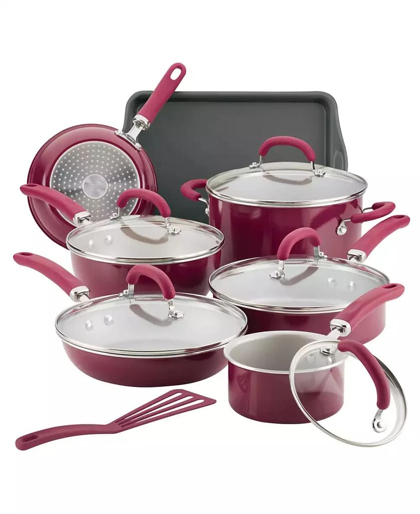商品Rachael Ray|Create Delicious Aluminum Nonstick Cookware Set, 13 Piece,价格¥2330,第1张图片