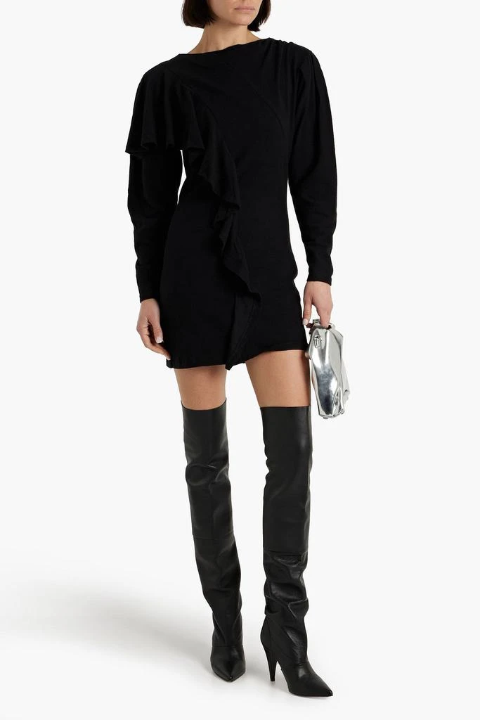 商品IRO|Samina ruffled stretch-cotton jersey mini dress,价格¥669,第2张图片详细描述