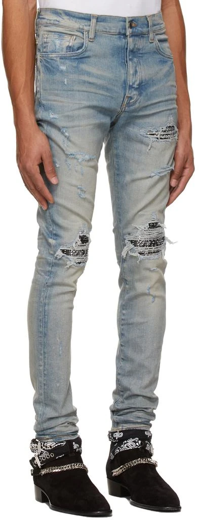 商品AMIRI|Blue & Taupe MX1 Bandana Jeans,价格¥5275,第2张图片详细描述