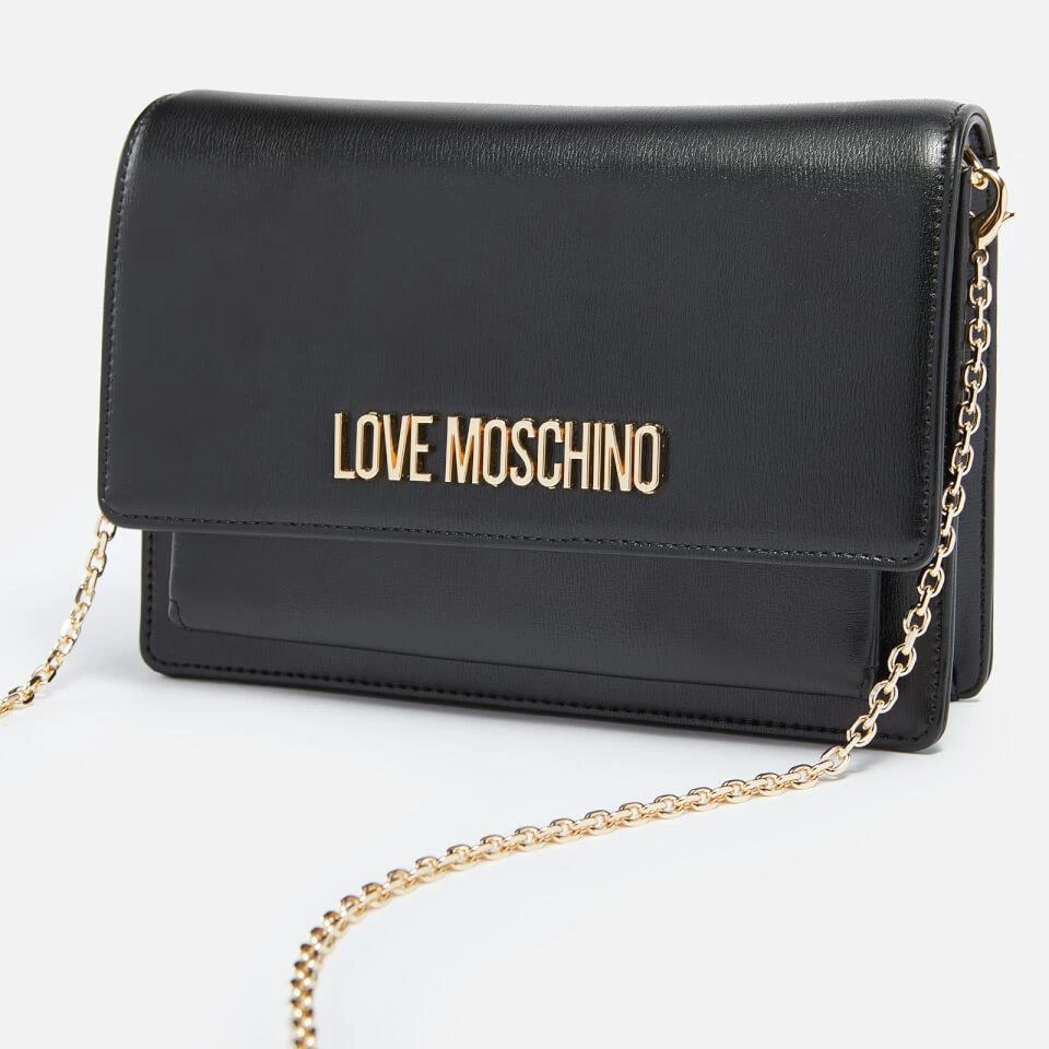 商品Love Moschino|Love Moschino Women's Logo Cross Body Bag - Black,价格¥743,第4张图片详细描述