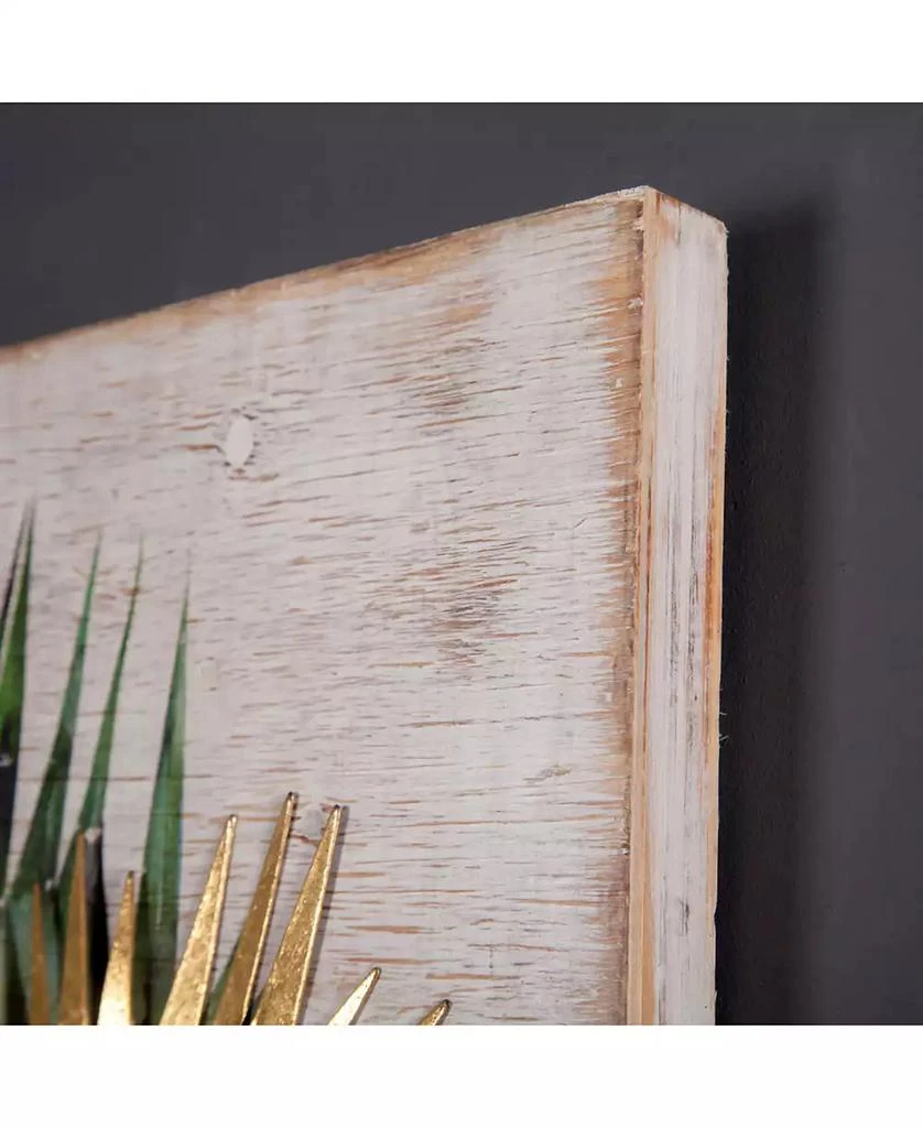 商品Luxen Home|2 piece Wood and Metal Tropical Leaf Wall Plaque,价格¥358,第5张图片详细描述