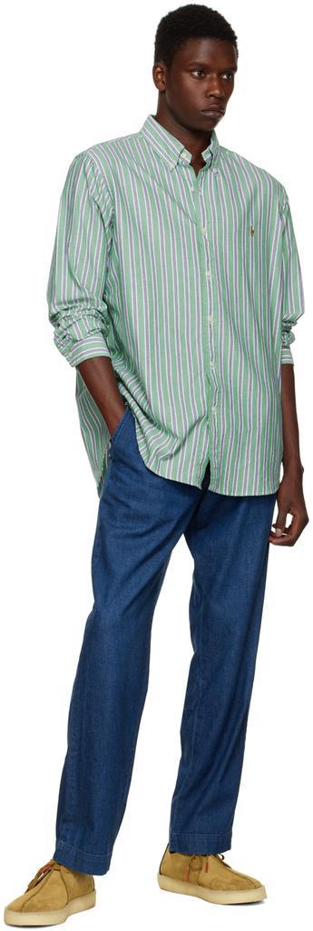 商品Ralph Lauren|Green Striped Shirt,价格¥805,第6张图片详细描述