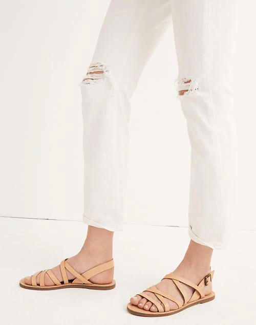 商品Madewell|The High-Rise Slim Boyjean in Tile White,价格¥635,第2张图片详细描述