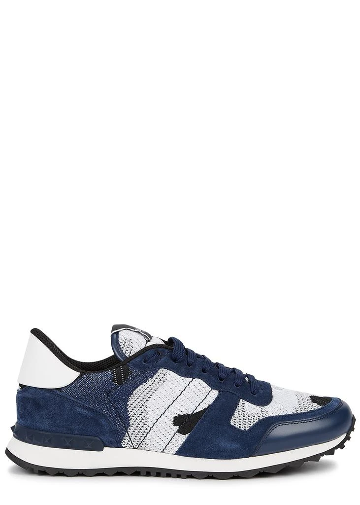 商品Valentino|Valentino Garavani Rockrunner blue camouflage sneakers,价格¥4359,第1张图片