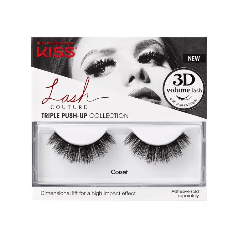 商品Kiss Cosmetics|Kiss Lash Couture Triple Push Up Eyelahses, Corset, 1 Ea,价格¥35,第1张图片