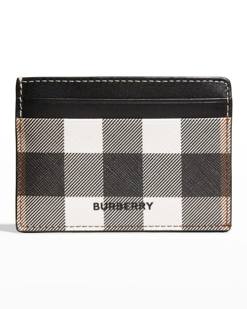 商品Burberry|Men's Check & Leather Card Case,价格¥1940,第1张图片