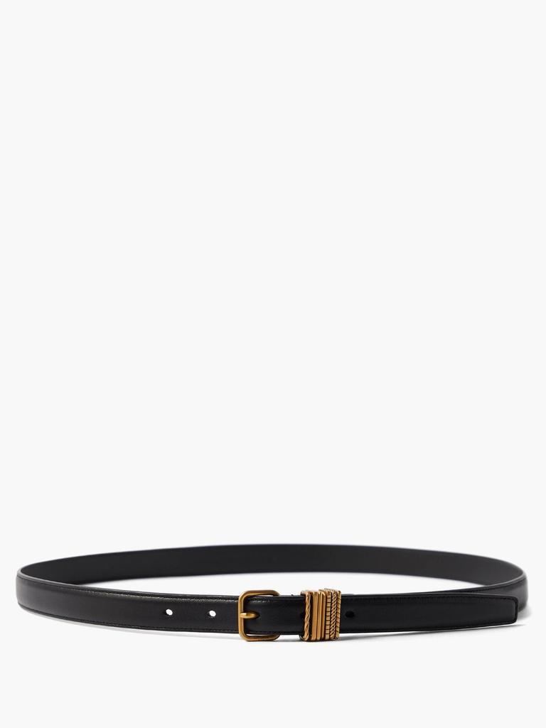 商品Yves Saint Laurent|Engraved-loop leather belt,价格¥3385,第6张图片详细描述